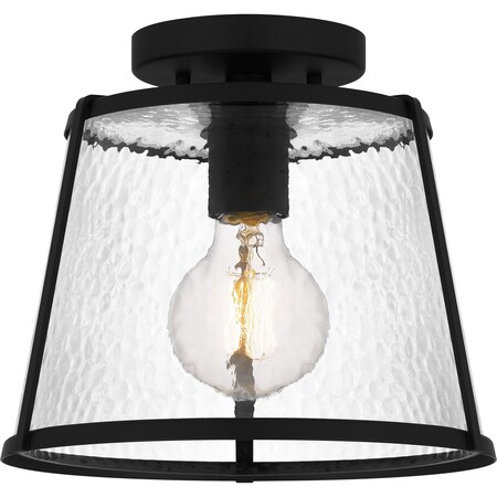 Quoizel Labrant 1-Light Matte Black Semi-Flush Mount QFL5612MBK